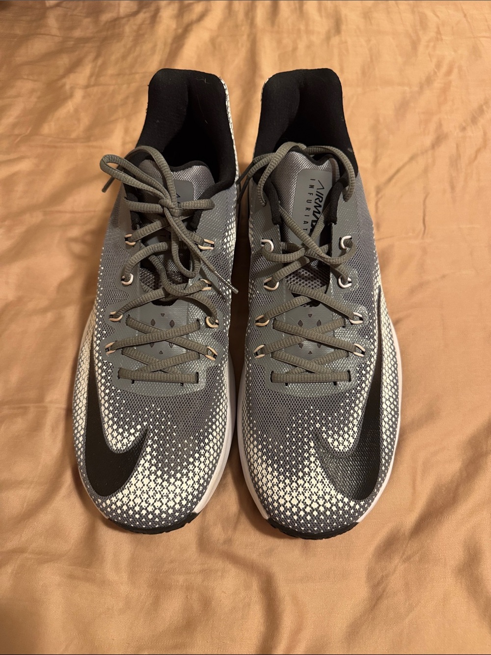 Nike Men’s Grey and Black Athletic Running Shoes
